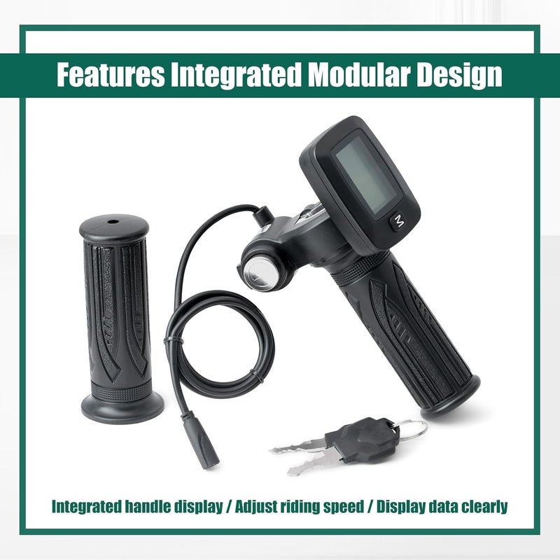 YUXIVCNE 48V Ebike Speedometer Throttle with M Key Replacement for Tuttio Soleil 01 for soleil01 Electric Dirt Bike Integrated Display Throttle （ Tip:No 'M,' no Buy ） - Image 5